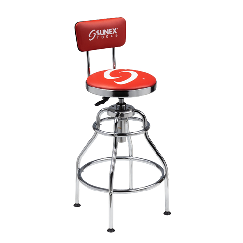 Sunex 8516 Hydraulic Shop Stool Chrome)