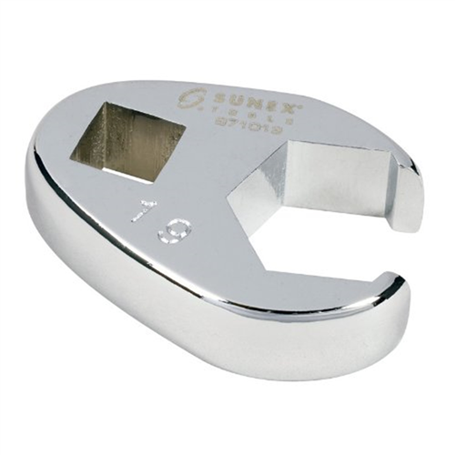 3/8" Dr. 19mm Fully Polished Flare Nut Crowfoot Wrench