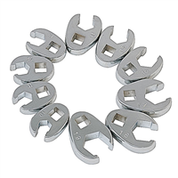 10-Piece 3/8 in. Drive Flare Nut Crowfoot Wrench Set - Metric