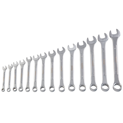 Sunex 9715A 14 Pc. Metric Raised Panel Combination Wrench Set