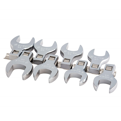 SunexÂ® 8-Piece 1/2 in. Drive Jumbo Metric Crowfoot Wrench Set