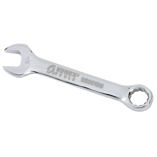 SunexÂ® Tools 10 mm Fully Polished Stubby Combination Wrench