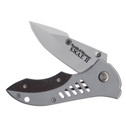 S&W 4.7" Plain Blade, Stainless/G10 Handle - Taylor Brands