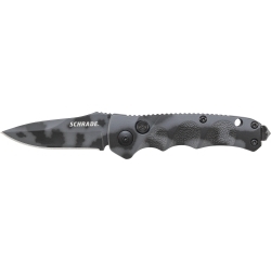 Schrade Mini Push Button Lock Folding Knife Drop Point Blade