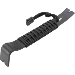 Schrade Black Powder Coated 7.5 in. Pry Bar with High Carbon Steel Construction and 550 Paracord Handle for Outdoor Survival, Camping and Emergency Situations