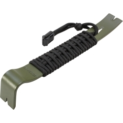 Schrade Olive Drab Green 7.5 in. Pry Bar with High Carbon Steel Construction and 550 Paracord Handle for Outdoor Survival, Camping and Emergency Situations