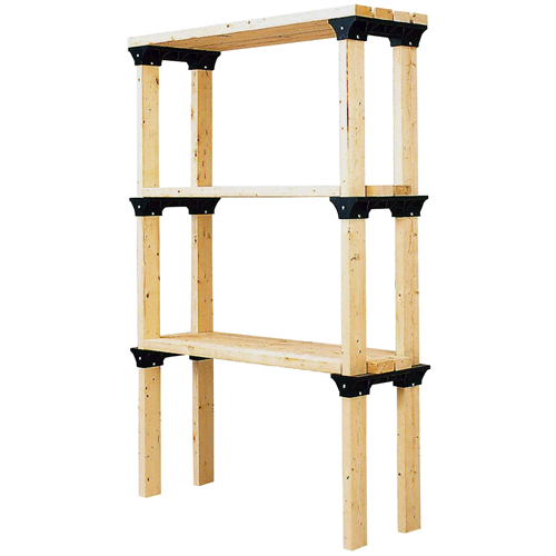 2x4 Basics Shelf Link 6-Pack, Black (Lumber Not Included)