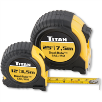 Titan 10903 Tape Measure Set 2-Pc Dual-Rule St