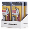 Titan 11015-12</Br>12Pc Red Folding Utility Knife Display