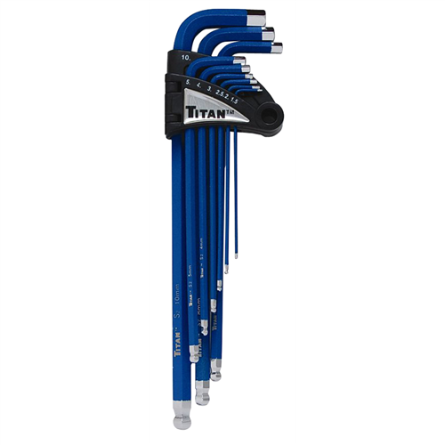 9 Piece Extra Long Arm Ball End Hex Key Set â€“ Metric