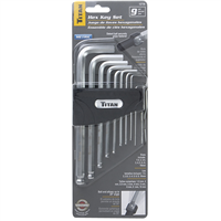 Titan 12736 Titan 9-Piece Metric Detent Ball Hex Key Set
