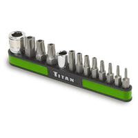 TitanÂ® 13-Piece Tamper Resistant Torx Bit Set