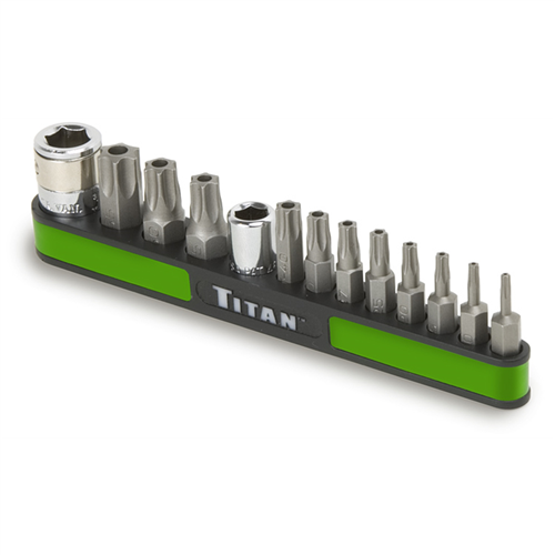 TitanÂ® 13-Piece Tamper Resistant Torx Bit Set