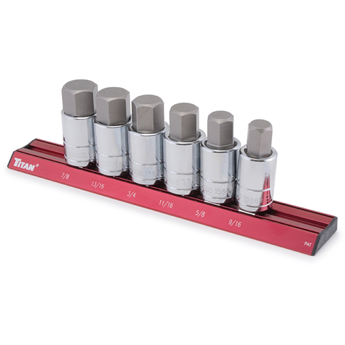 Titan 16123 Titan 13-Piece Fractional Sae Hex Bit Socket Set