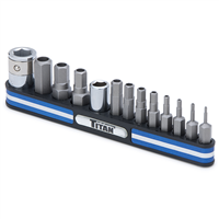 TitanÂ® 13-Piece Tamper Resistant Metric Hex Bits Set