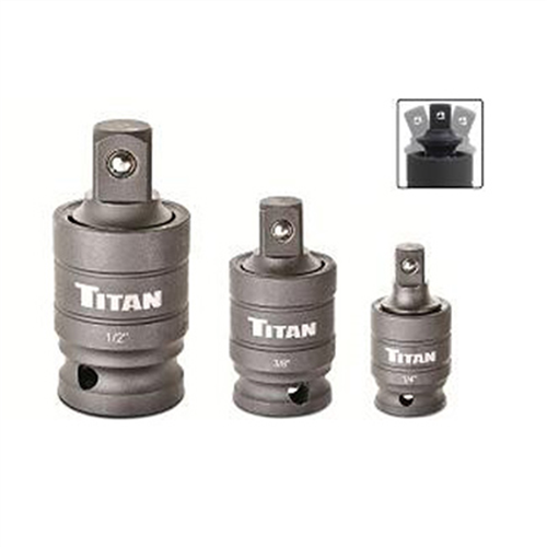 Titan 16151 3Pc Locking Impact Universal Joint Set