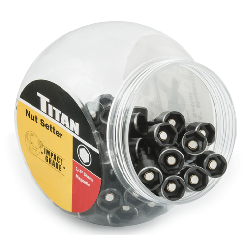 TitanÂ® 50-Piece 9/16 in. 65 mm Magnetic Nut Setter