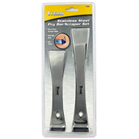 2 Piece Stainless Steel Prybar/Scraper Set