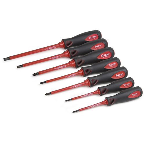 TitanÂ® 7-Piece Insulated Electrical Screwdriver Set