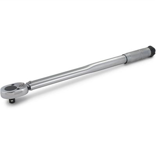 Micrometer Style Torque Wrench, 1/2" Drive, 120 to 1800 in/lbs, Reversible, with Locking Handle