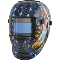 TitanÂ® Solar Powered Auto Darkening Welding Helmet with American Eagle Graphics