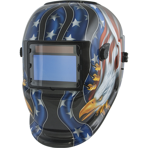 TitanÂ® Solar Powered Auto Darkening Welding Helmet with American Eagle Graphics