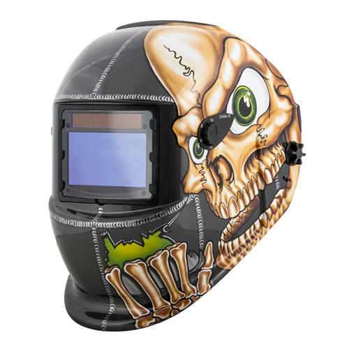 TitanÂ® Auto Darkening Solar Powered Welding Helmet with Skull Graphics