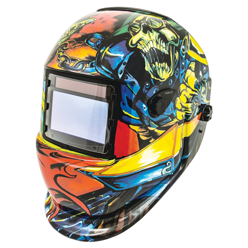 TitanÂ® Solar Powered Auto Dark Welding Helmet - Forge Skull