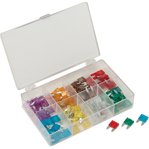 TitanÂ® 96-Piece Mini Blade Fuse Assortment with Case