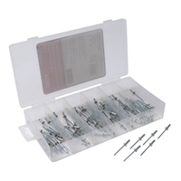 100 Piece 1/8 in x 3/8 in Aluminum/Steel Rivet Set