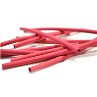 The Main Resource Ht1-50 3" Red Heat Shrink Tubing Thin Wall - 1/8"