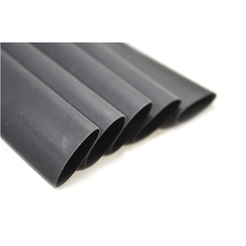 The Main Resource Ht15-50 3" Black Heat Shrink Tubing Thin Wall - 1/2" 50-Pk