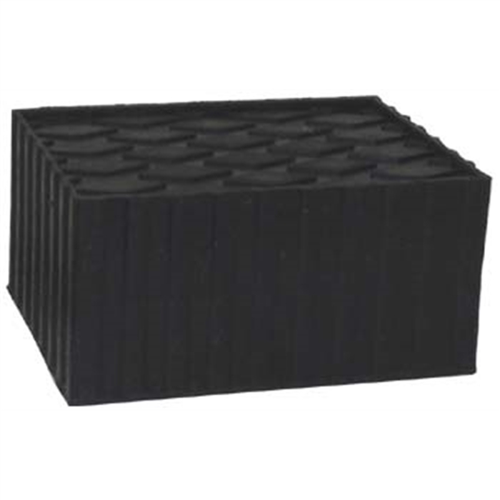 3" Solid Molded Rubber Block Pad  (6" x 4 3/4" x 3") (Set of 4)