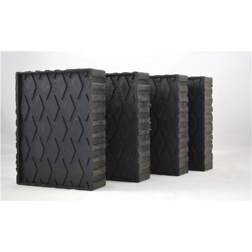 4-pc Solid Molded Rubber Block Pad Kit (6 1/2" x 4 3/4" x 1 1/2")