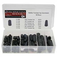 The Main Resource Opk12 Rubber Vacuum Cap Assortment (90 Pcs / 6 Sizes)