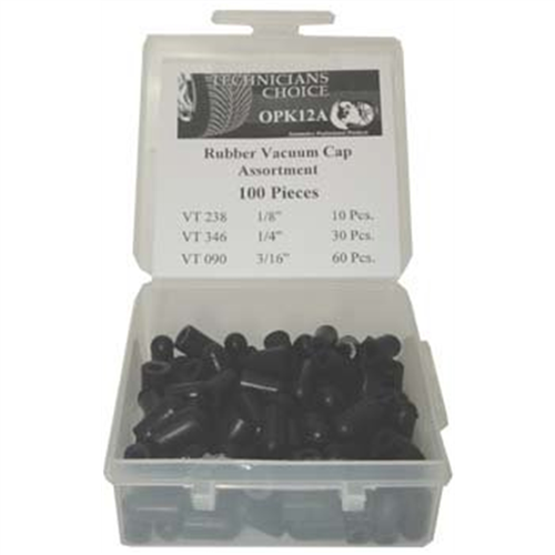 The Main Resource Opk12-A Rubber Vacuum Cap Assortment (100-Pc)