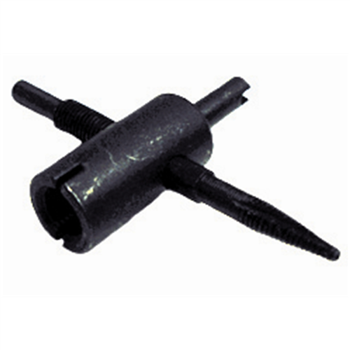 Four Way Tire Valve Core Tool, Black Hardened Steel