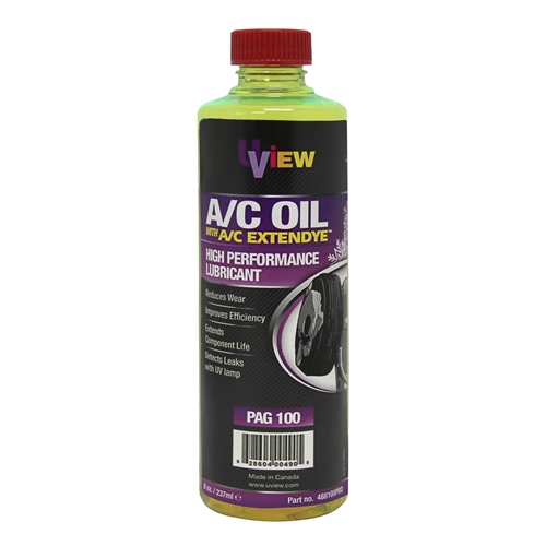 PAG 100 A/C Oil With ExtenDye High Performance Lubricant, 8 oz.,