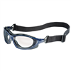 Seismicâ„¢ Safety Glasses with Metallic Blue Frames and Clear Lens and Uvextra AF Coating