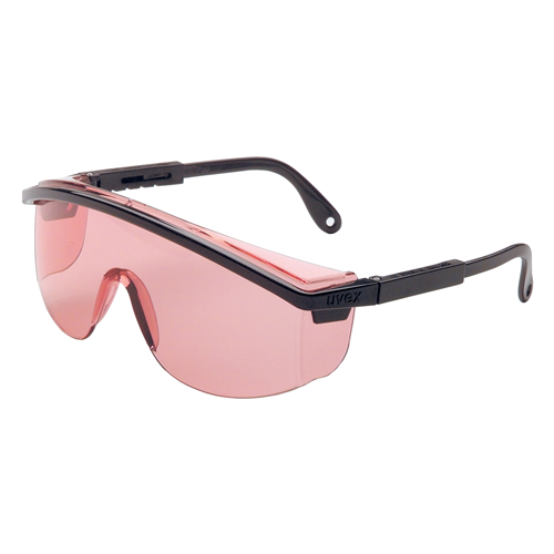 Astrospec 3000Â® Black Frame Safety Glasses with Vermillion Lens