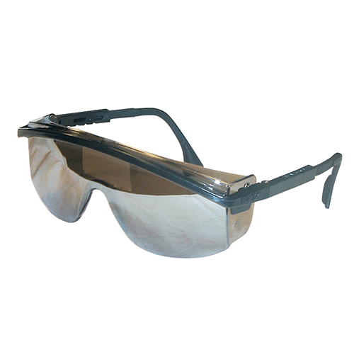 Astrospec 3000Â® Black Frame Safety Glasses with Silver Mirror Lens