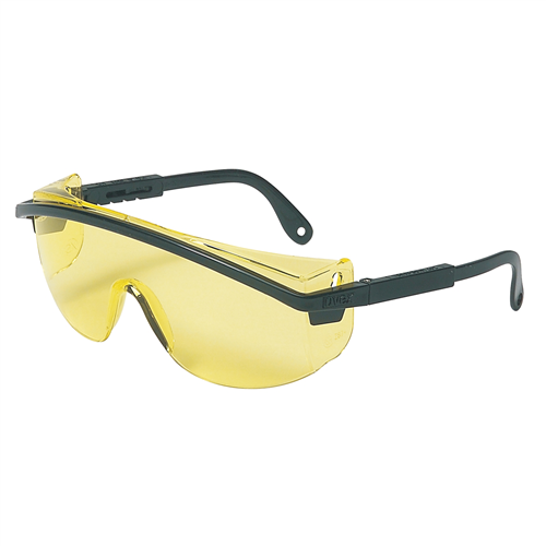 Astrospec 3000Â® Black Frame Safety Glasses with Amber Lens