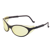 Banditâ„¢ Black Frame Safety Glasses with Amber Lens