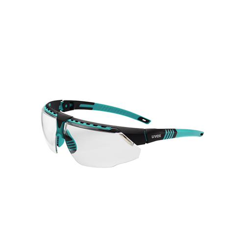 UVEX AVATAR GLASSES BLK/TEAL, CLEAR HC