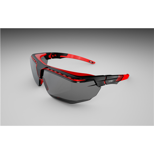 UVEX AVATAR GLASSES OTG BLK/RED, GRAY HC