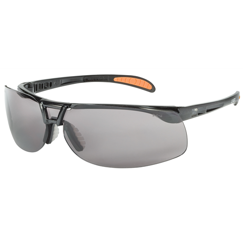 ProtegeÂ® Safety Glasses with Metallic Black Frames and Gray Lens with Harcoat Coating