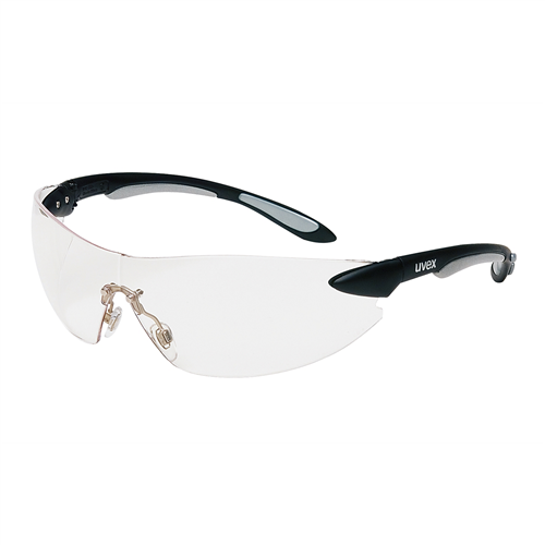 Igniteâ„¢ Black and Silver Frame Safety Glasses with Clear Lens