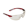 Safety Glasses, Ignite, Metallic Red and Silver Frame, Reflect 50 Hardcoat Lens, Cushioned Temple