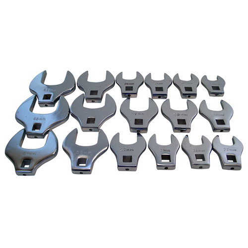 17-Piece 1/2" Drive Jumbo Crowfoot Wrench Set