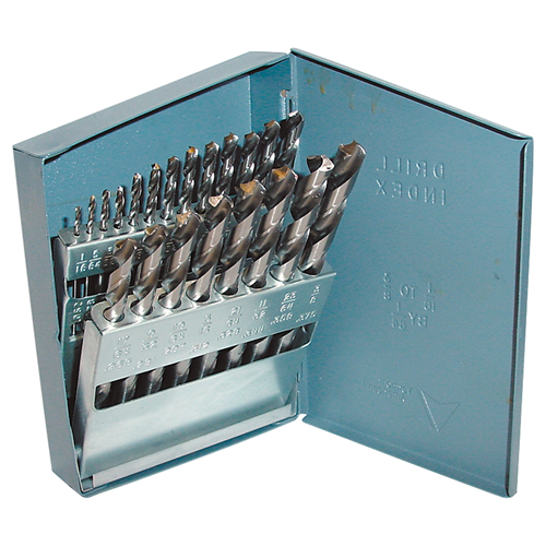 21 Piece 3/8" Reduced Shank Drill Bit Set 1/16" to 3/8" by 64ths